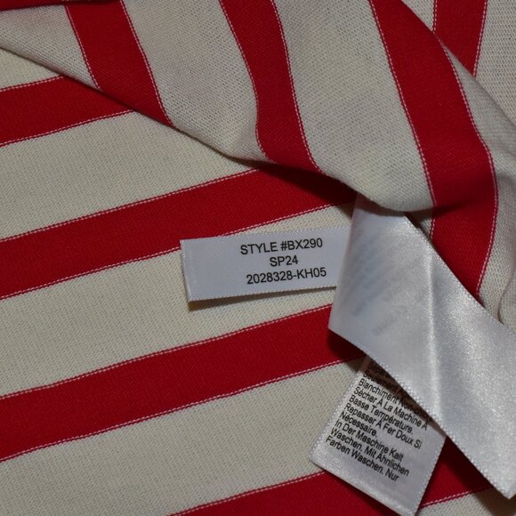 J. Crew Cropped Striped Boatneck Long Sleeve Cotton Tee Size S - Picture 9 of 10